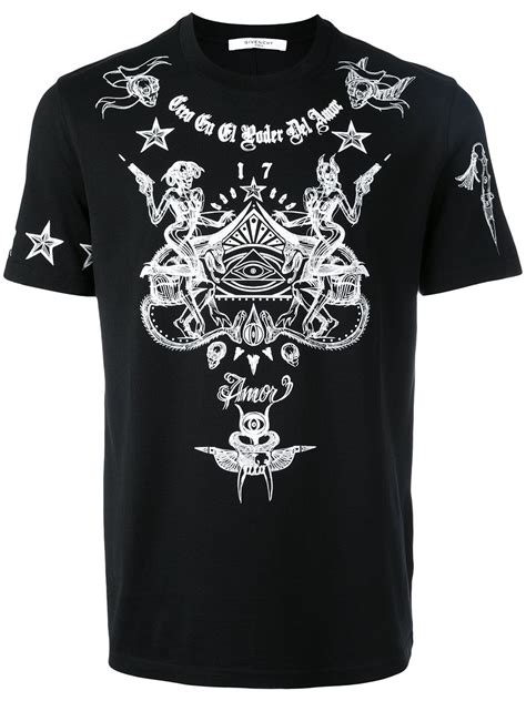 givenchy tattoo print t shirt|givenchy t shirt men sale.